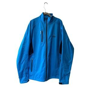 Abacus Men's XL Blue Black Bounce Golf Rain Jacket Old Head Golf Links Ireland
